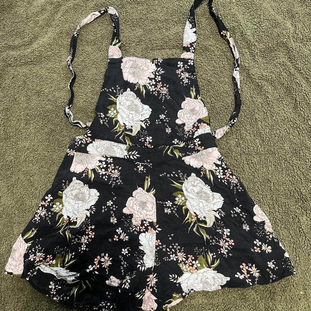 Floral overalls